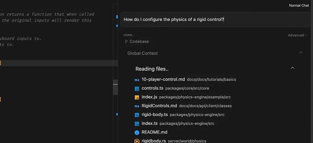 Cursor codebase answers
